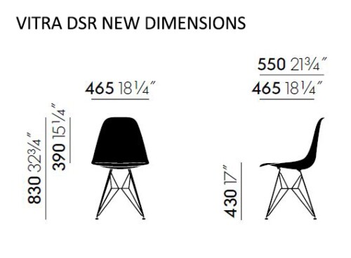 Vitra Eames DSR stoel met verchroomd onderstel-Moss grey