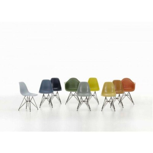 Vitra Eames DAX stoel met verchroomd onderstel-Groen