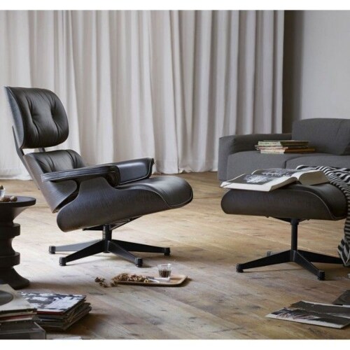 Vitra Eames Lounge chair met Ottoman NM zwart