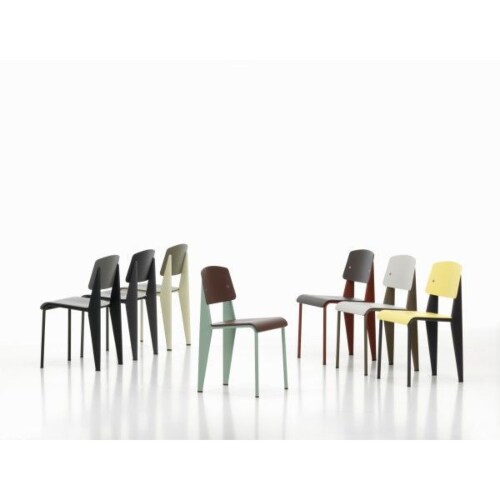 Vitra Standard SP stoel-Ecru - Olijf groen