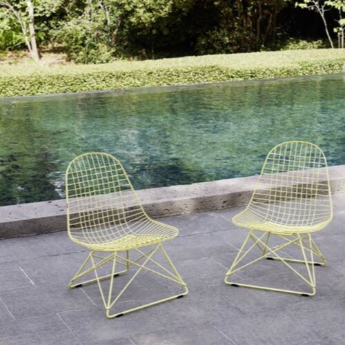 Vitra Eames Wire Chair LKR loungestoel-Donkergroen