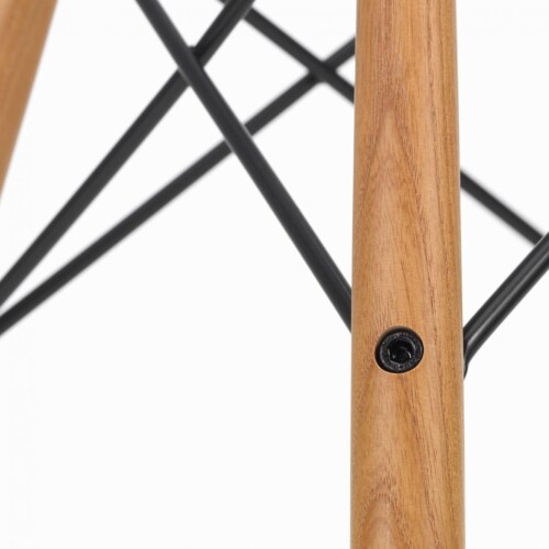 Vitra Eames DAW stoel met essenhout onderstel-Licht grijs