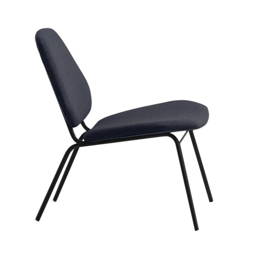 WOUD Lean Lounge Chair stoel-Dark Blue