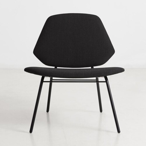 WOUD Lean Lounge Chair stoel-Black