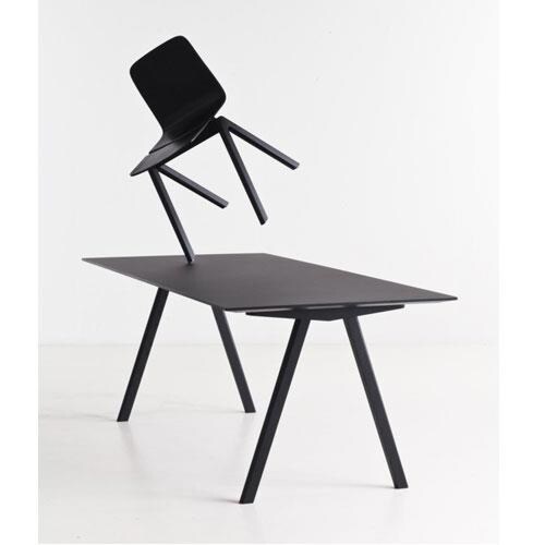 Hay Copenhague CPH30 zwart tafel-Zwart Lino-300x90 cm