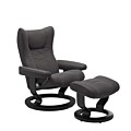 Stressless Wing M Classic relaxfauteuil+hocker