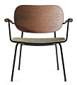 Audo Copenhagen Co lounge fauteuil - Dark Stained Oak - gestoffeerde zitting