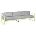 Fermob Bellevie 3-zits loungebank met flannel grey zitkussen