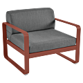 Fermob Bellevie fauteuil met graphite grey zitkussen