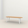 Studio HENK Co Flat Oval tafel wit frame 4 cm