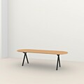 Studio HENK Slim X-type Flat Oval tafel zwart frame 4 cm
