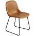 Product afbeelding van: muuto Fiber Side Sled gestoffeerde stoel Leer/cognac OUTLET