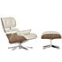 Product afbeelding van: Vitra Eames Lounge chair fauteuil + Ottoman walnoot sneeuwwit pigment NW